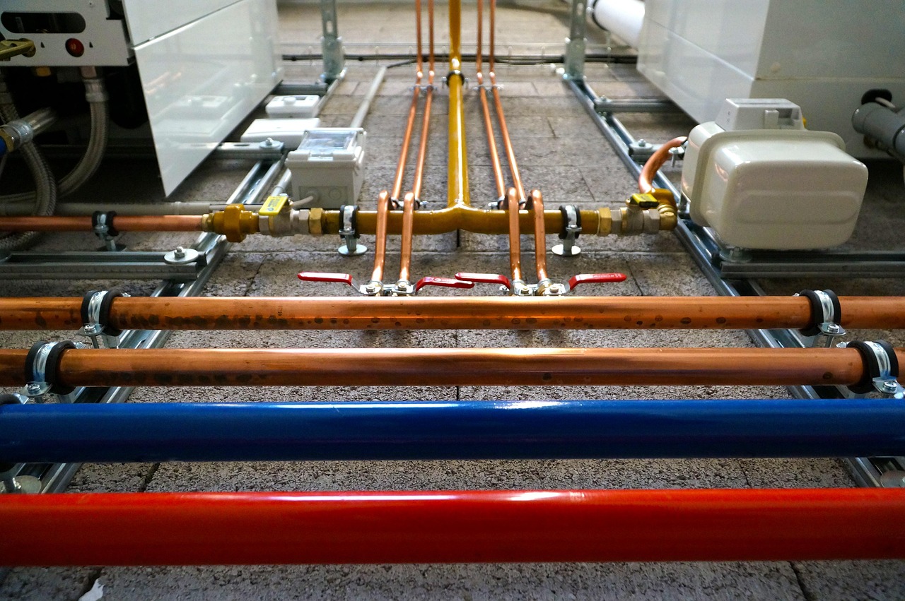 Water pipework in a building